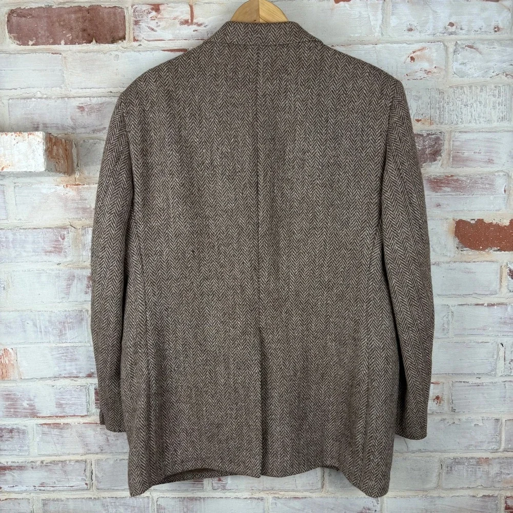 Harris Tweed 100% Scottish Wool Blazer Herringbone Heritage Tailored Old Money